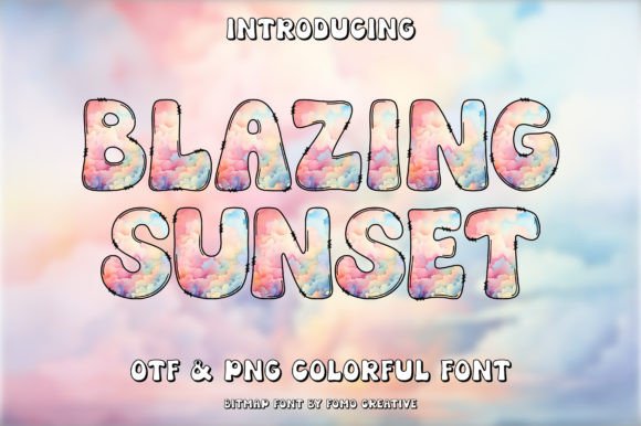 Blazing Sunset: Elevate Your Design with Dynamic Color Typography