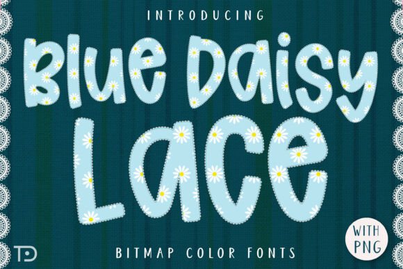 Blue Daisy Lace: A Shabby Chic Design Asset