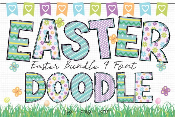 Easter Clip: Bubbly Typography for Vibrant Designs
