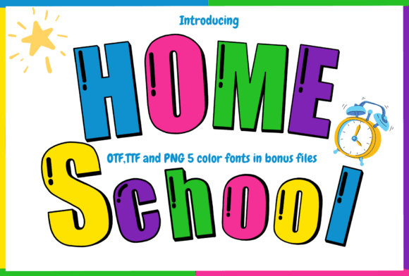 Home School Color Font: Vibrant Typography for Creative Education