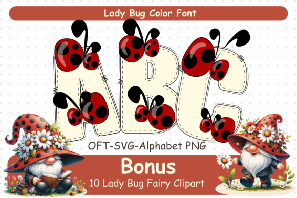 Lady Bugs Doodle Alphabet: A Playful Color Font for Creative Design