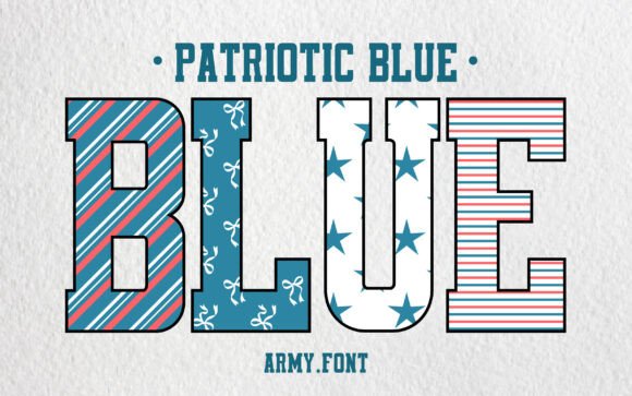 Patriotic Blue: Elevate Branding with Bold Typography