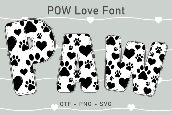 Pow Love: Whimsical Typography for Animal-Centric Design