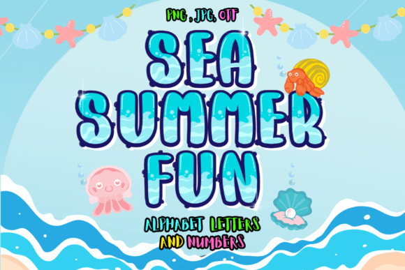 Sea Summer Fun: A Vibrant Color Font for Dynamic Designs