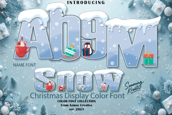 Snow: A Festive Color Font for Winter Design Magic