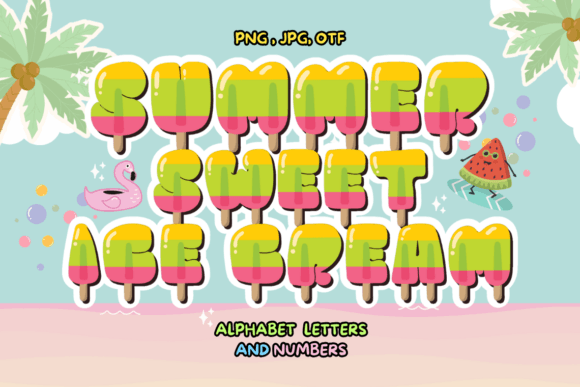 Summer Sweet Ice Cream: A Vibrant Design Asset