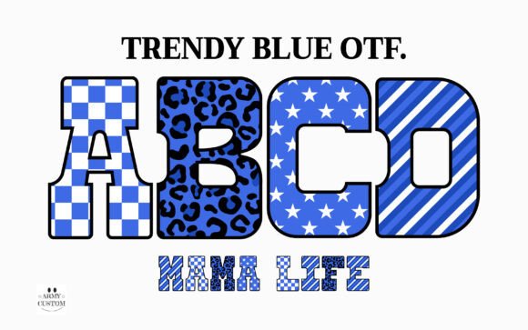 Trendy Blue: A Dynamic Typeface for Modern Design