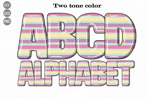 Two Tone Color: A Pastel Font for Modern Design Projects